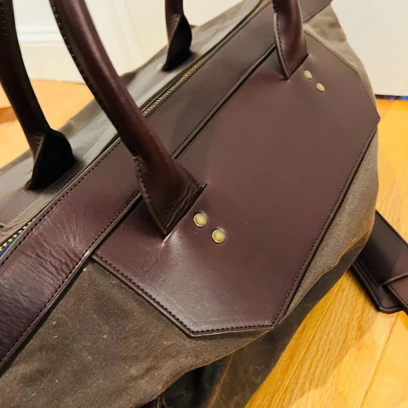 Ernest Alexander Banker's Waxed Canvas Weekend Bag NEW! - Picture 10 of 16